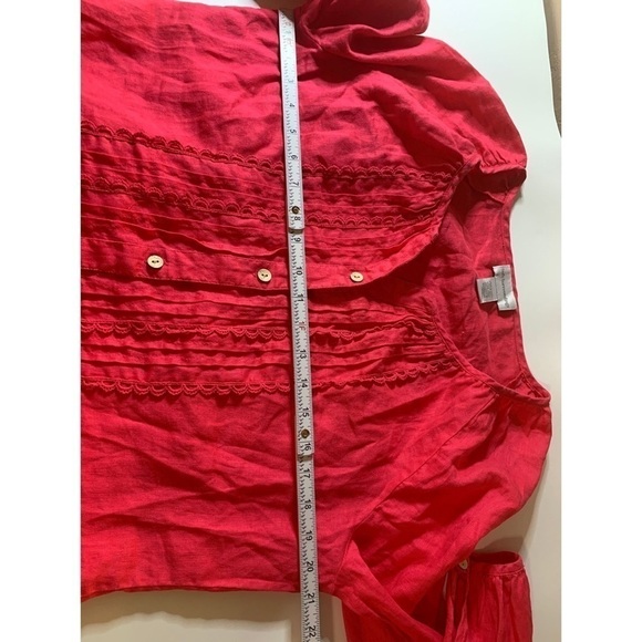 Soft Surroundings Casual Embroidered Button Down Top - Picture 9 of 9